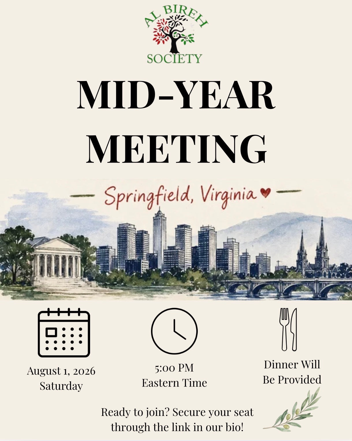 Al-Bireh Society Mid-Year Meeting in Virginia